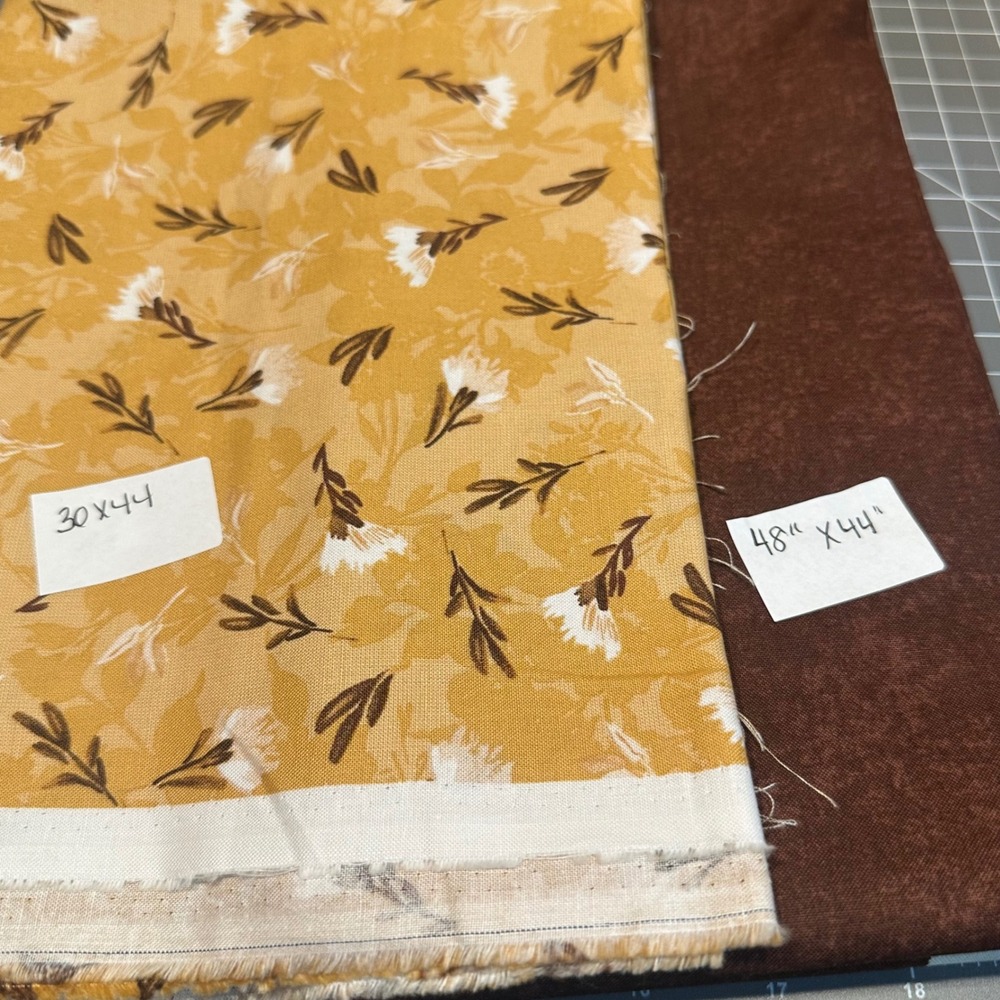 Brother Sister Design Studio Floral & Keepsake Calico Brown Cotton Fabric Lot